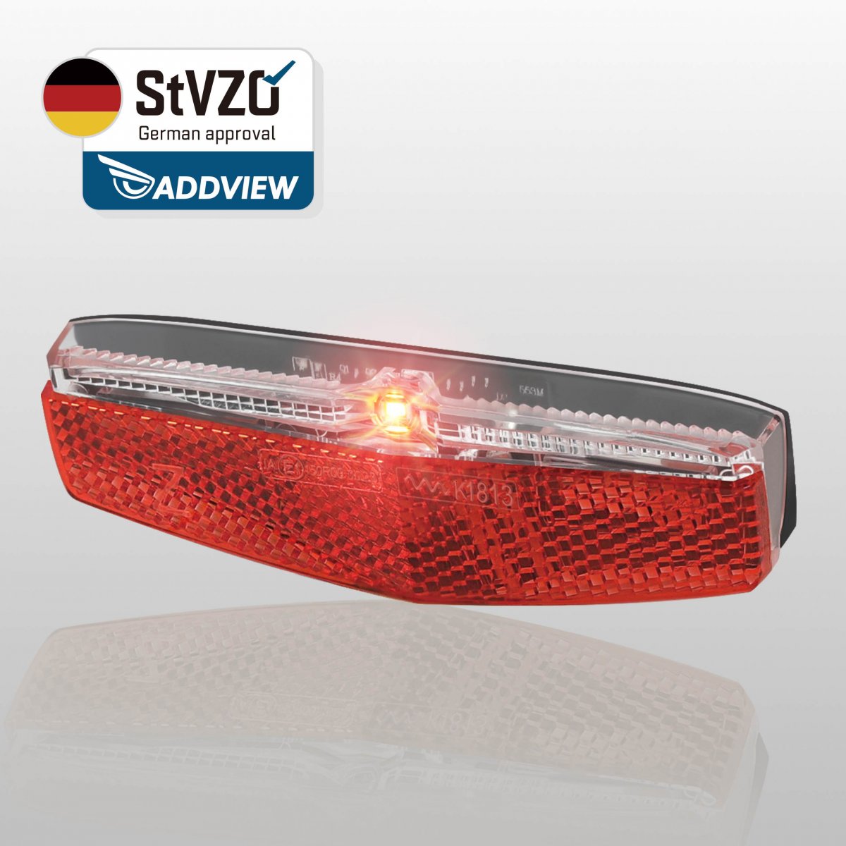 Addview Wing M Dynamo Rücklicht mit Standlicht - LED Beleuchtung für