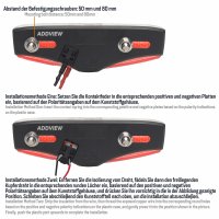 Addview Wing M Dynamo Rücklicht mit Standlicht - LED Beleuchtung für 80/50mm Befestigung