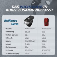 Brilliance Fahrradbeleuchtungsset Wireless