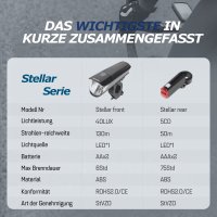Addview Stellar Batterie Set 40 lux